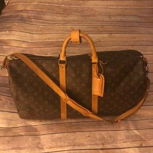Louis Vuitton keepall 55 Boston bag w/ strap